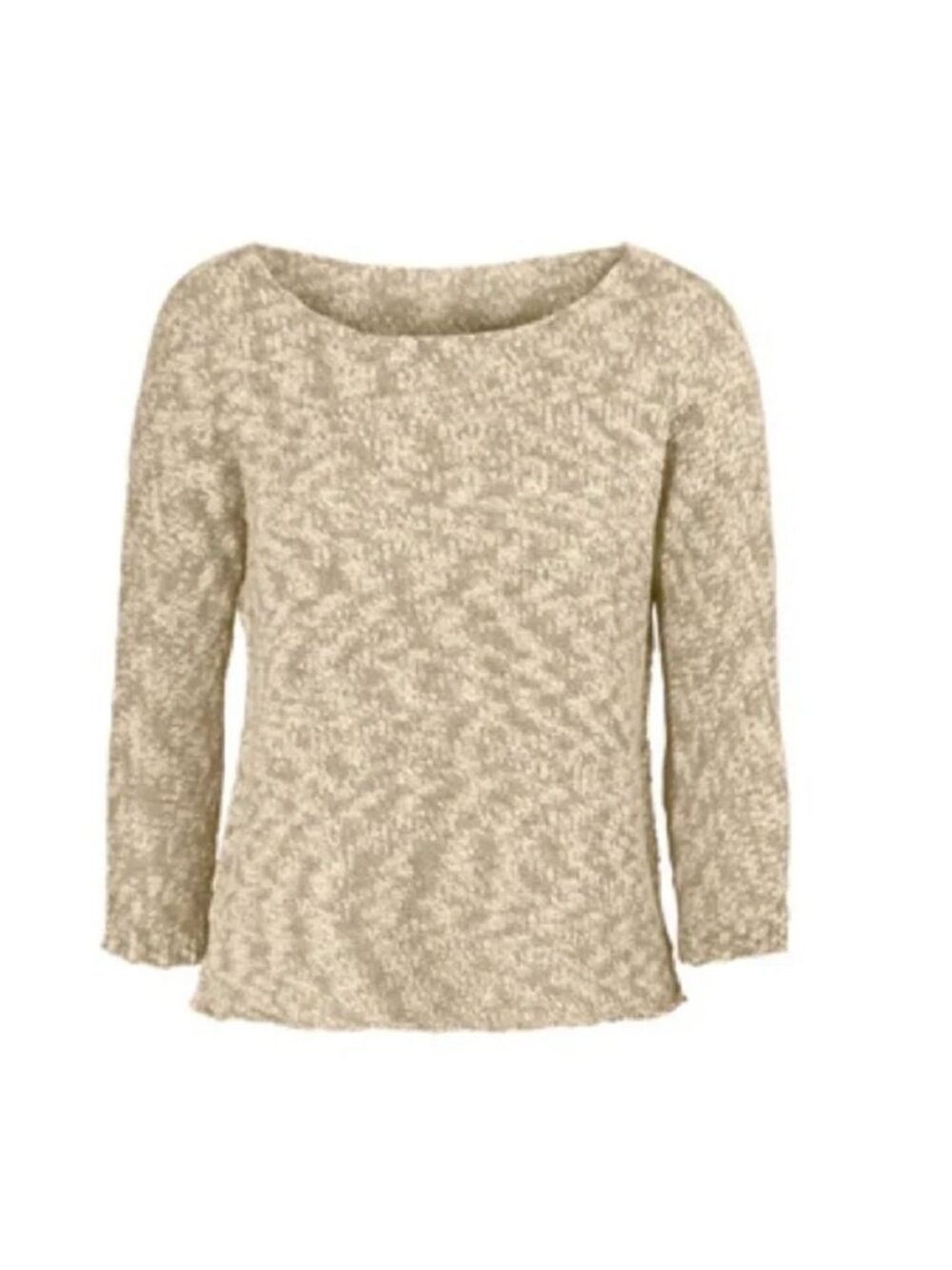 Peruvian Connection Cozumel Cotton Pullover Sweater Ivory Tan Neutral Large